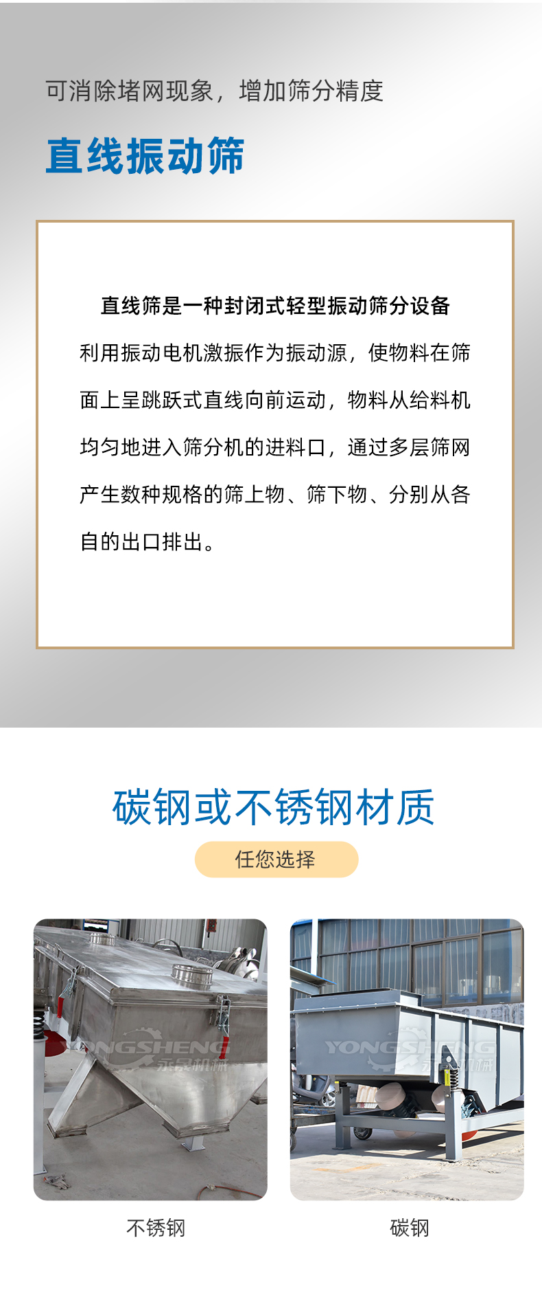 直線振動(dòng)篩介紹