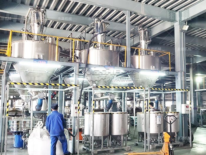 鋰電池行業(yè)真空上料機振動篩等案例